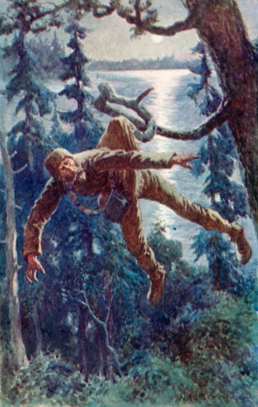 En hake fanget skjørtet på skjorten hans og han hang hengende i luften av William Henry Charles Groome