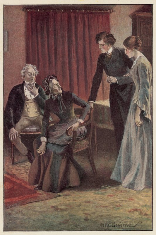 Vi bøyde oss begge over henne av William Henry Charles Groome