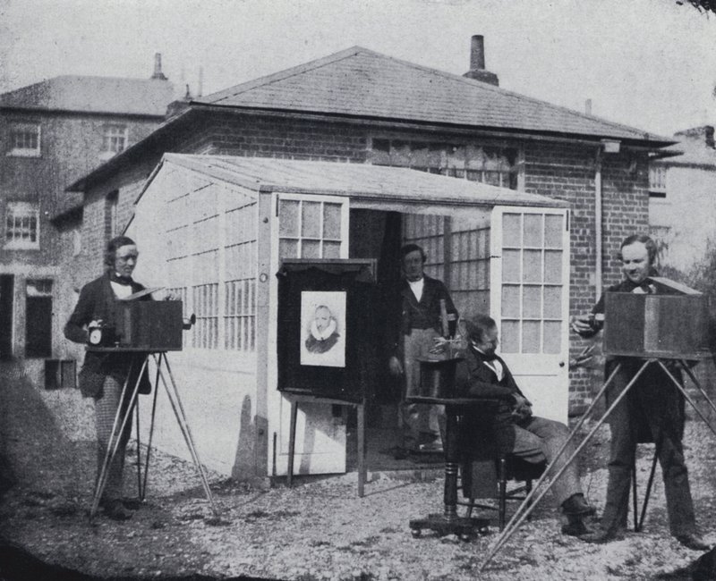 Talbots studio i Reading (s/hv-bilde) av William Henry Fox Talbot