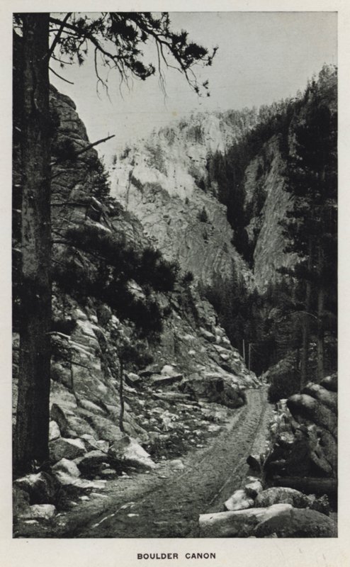 Canyons of Colorado: Boulder Canon (s/hv-bilde) av William Henry Jackson
