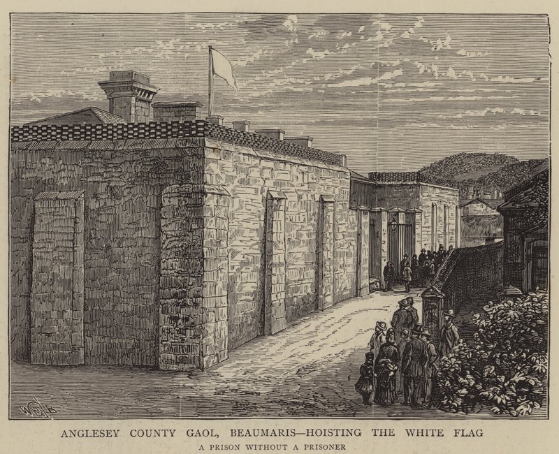 Anglesey County Gaol, Beaumaris, som er vert for det hvite flagget av William Henry James Boot