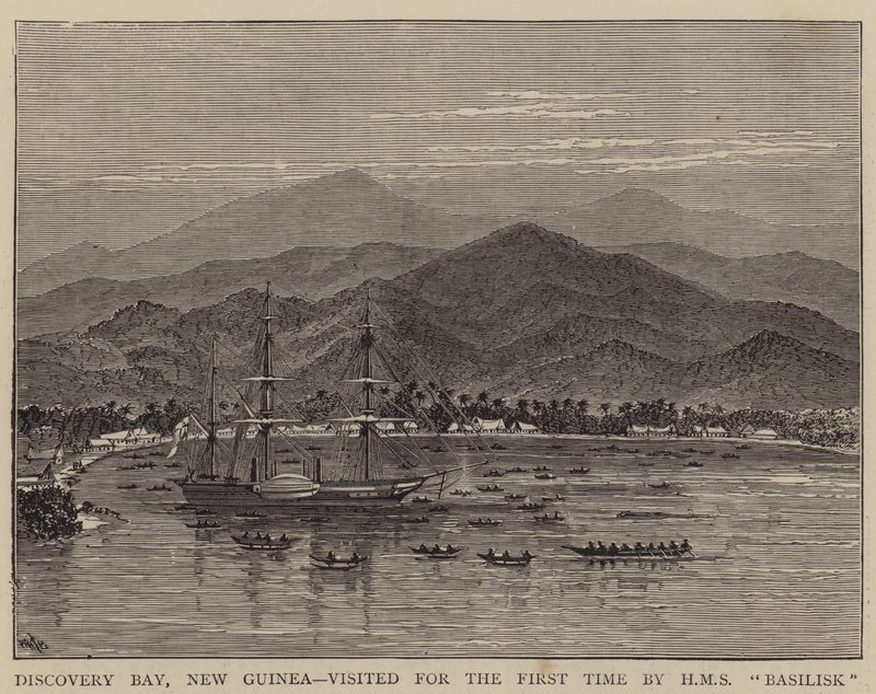 Discovery Bay, New Guinea, besøkt for første gang av HMS Basilisk av William Henry James Boot