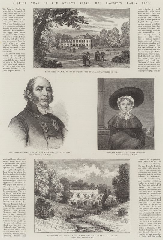 Jubileumsåret for dronningens regjeringstid, Hennes Majestets tidlige liv av William Henry James Boot