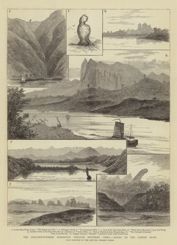 Colquhoun-Wahab-ekspedisjonen gjennom Sør-Kina, scener på Canton River av William Henry James Boot