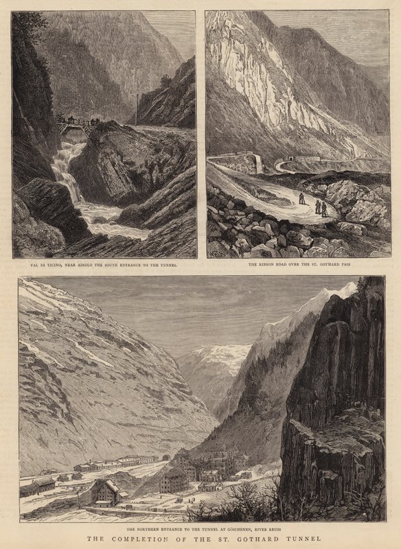 Fullføringen av St Gothard-tunnelen av William Henry James Boot
