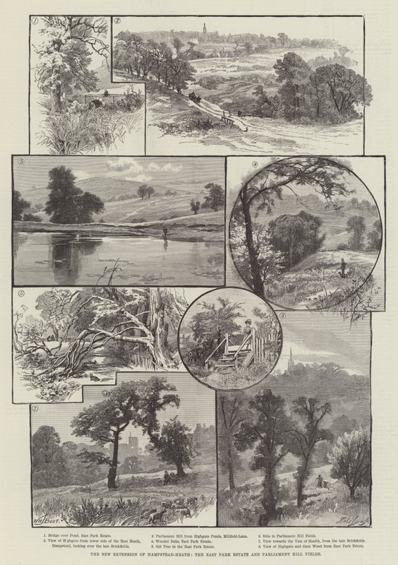 Den nye utvidelsen av Hampstead-Heath, East Park Estate og Parliament Hill Fields av William Henry James Boot