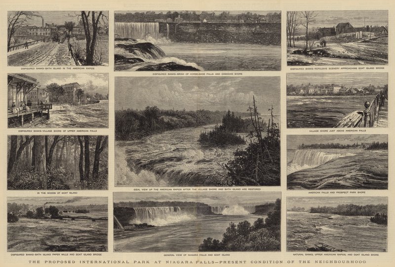 Den foreslåtte internasjonale parken ved Niagara Falls, nåværende tilstand i nabolaget av William Henry James Boot