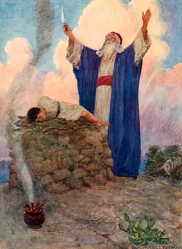 Abraham og Isak på Moria-fjellet av William Henry Margetson
