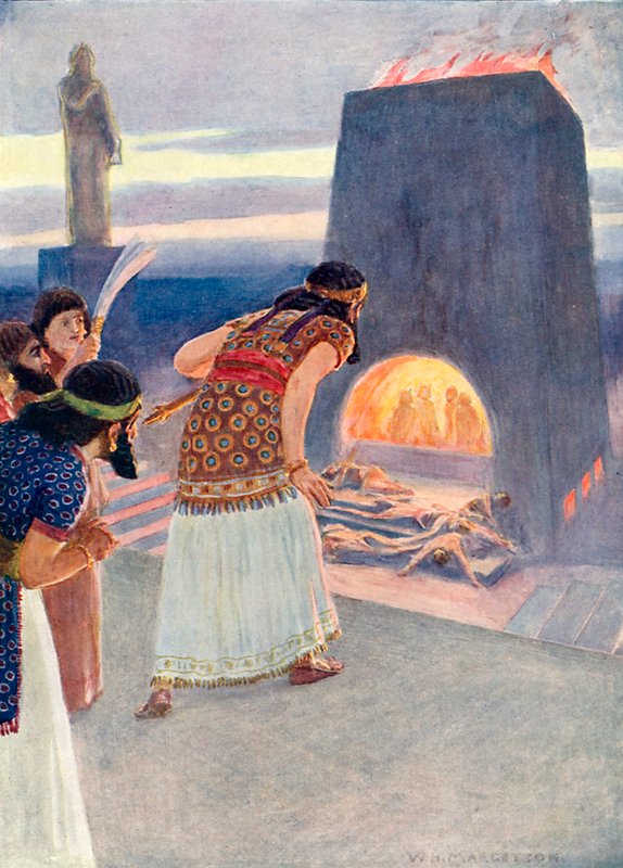 Den brennende ovnen av William Henry Margetson