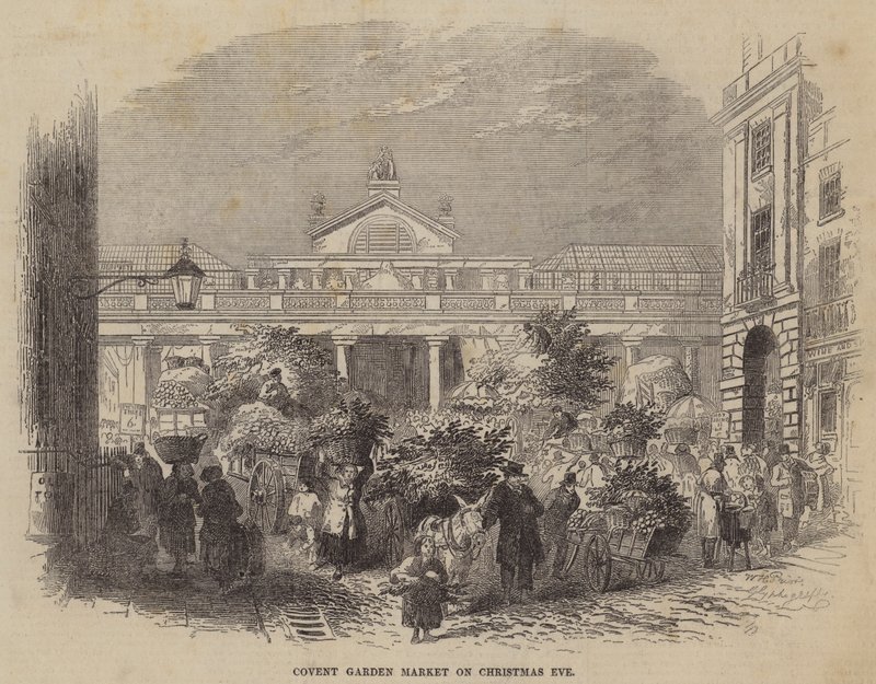 Covent Garden Market på julaften av William Henry Pike