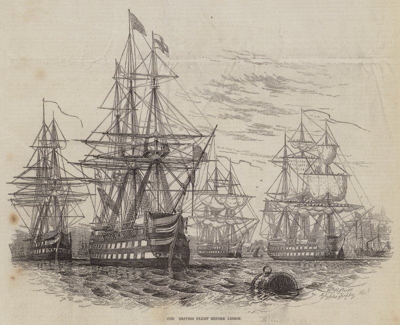 Den britiske flåten før Lisboa av William Henry Pike