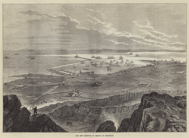 The New Harbor of Refuge i Holyhead av William Henry Pike
