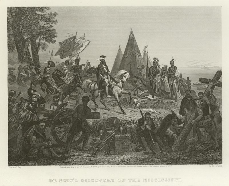 De Sotos oppdagelse av Mississippi av William Henry Powell
