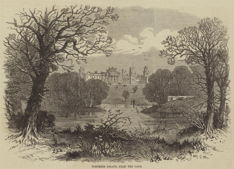 Blenheim Palace, fra innsjøen av William Henry Prior