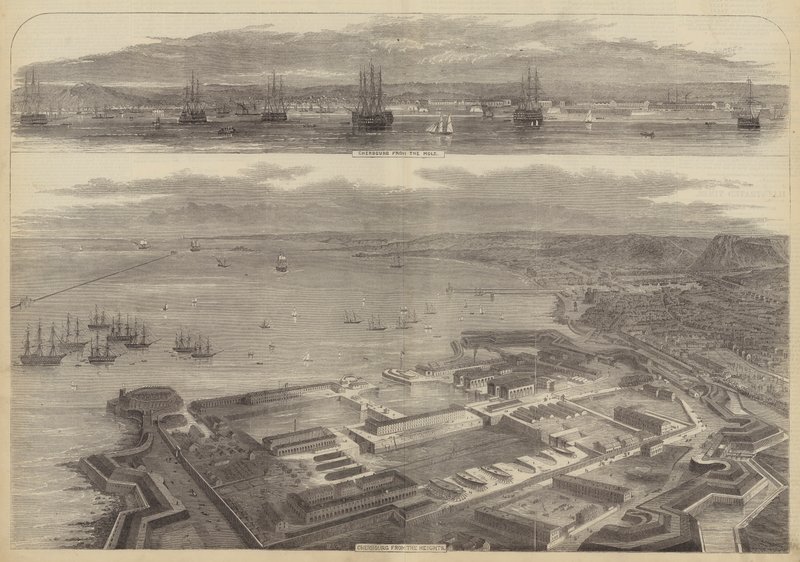 Skisser av Cherbourg av William Henry Prior