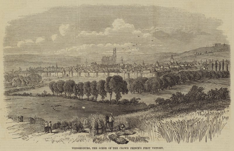 Weissenburg, scenen for kronprinsens første seier av William Henry Prior