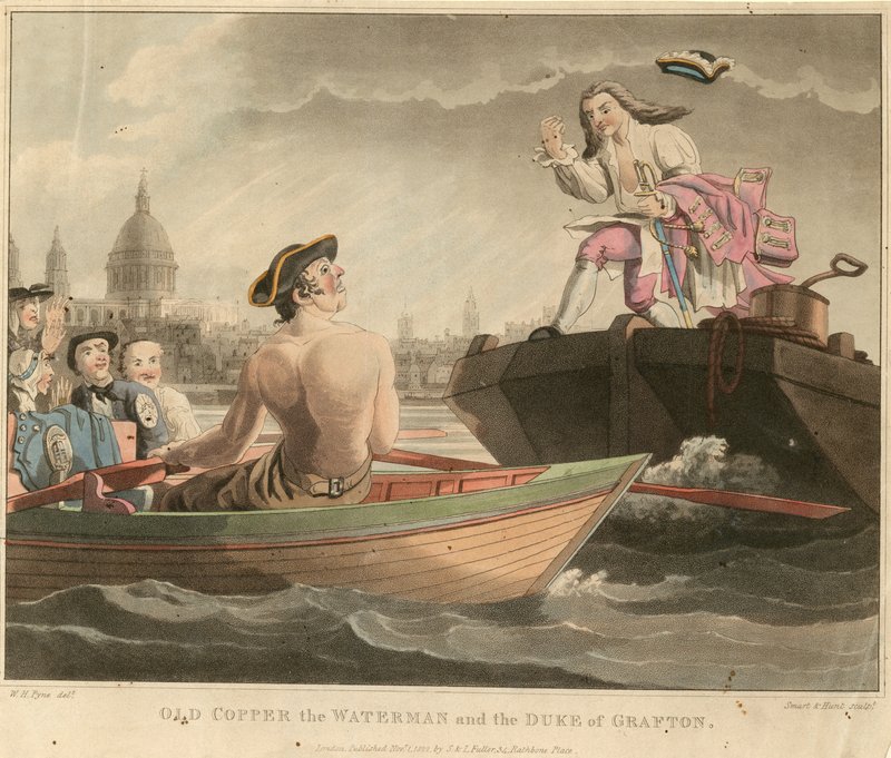 Old Copper the Waterman og hertugen av Grafton av William Henry Pyne
