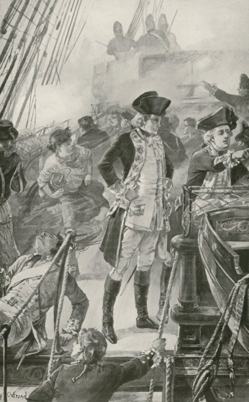 Admiral Rodney styrer slaget om bord på Formidable av William Heysham Overend