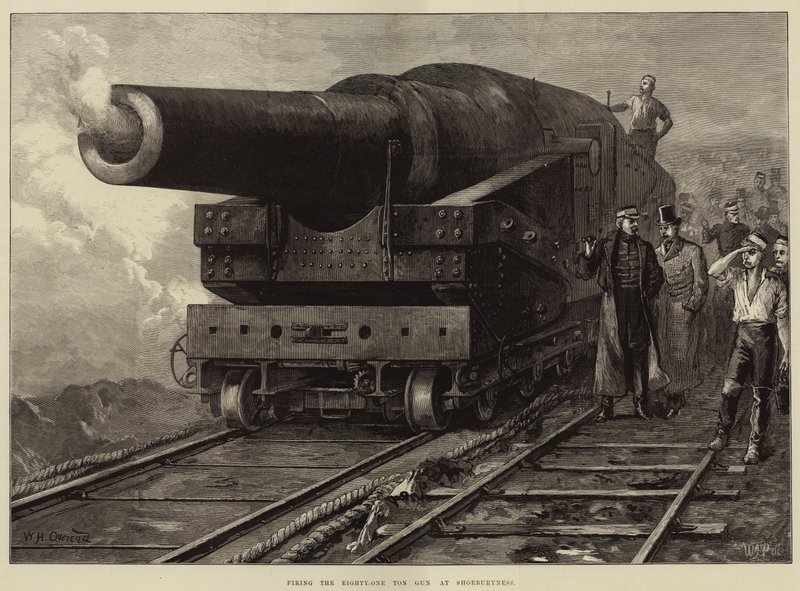 Avfyring av 81-tonns pistol mot Shoeburyness av William Heysham Overend