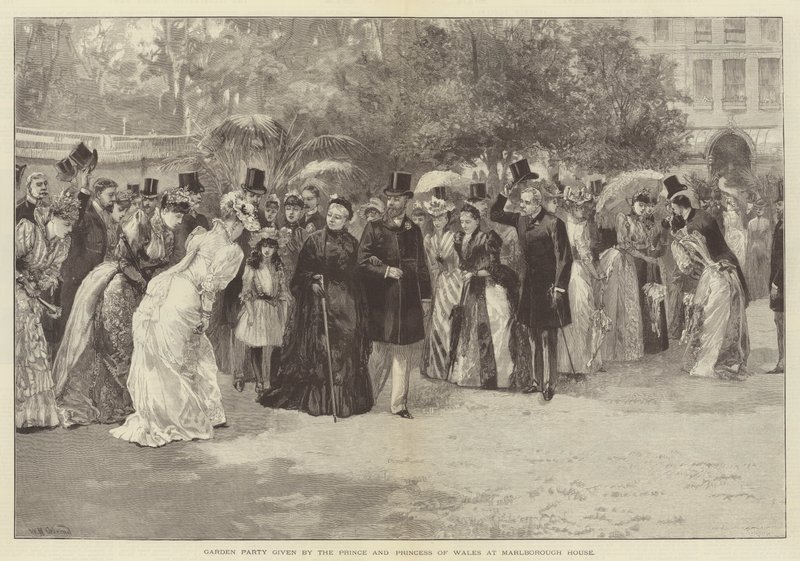 Garden Party gitt av prinsen og prinsessen av Wales i Marlborough House av William Heysham Overend