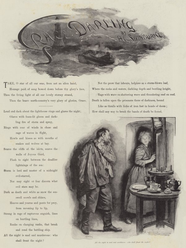 Grace Darling, av AC Swinburne av William Heysham Overend