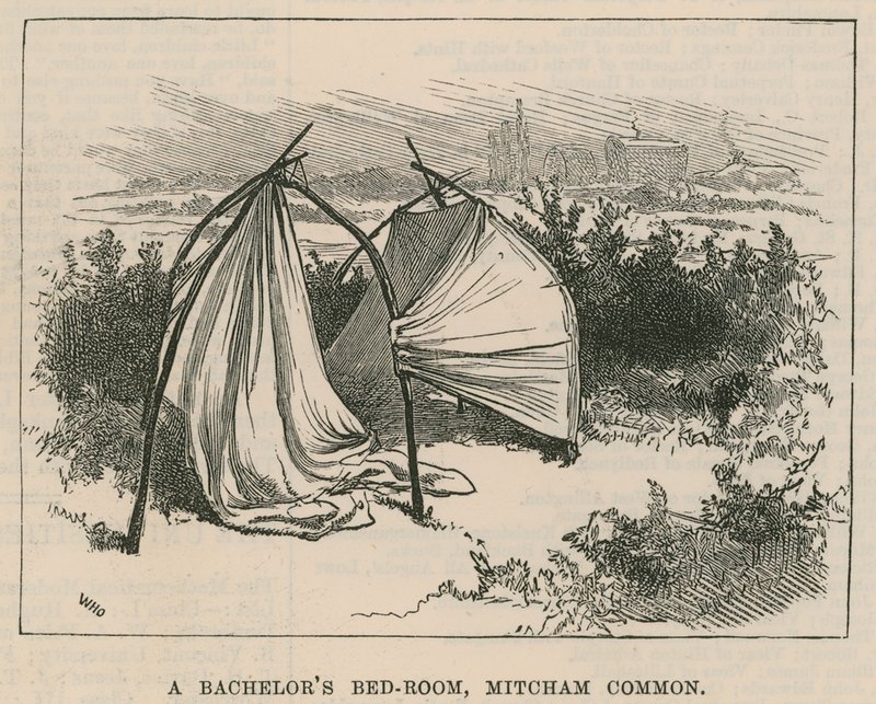 Skisser av sigøynerlivet; Et bachelorsoverom, Mitcham Common av William Heysham Overend