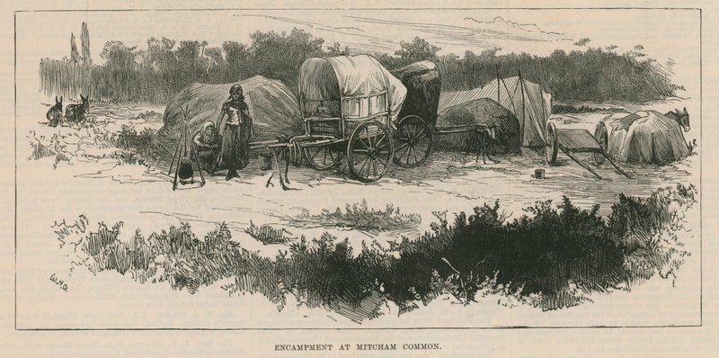 Skisser av sigøynerlivet; Leir ved Mitcham Common av William Heysham Overend