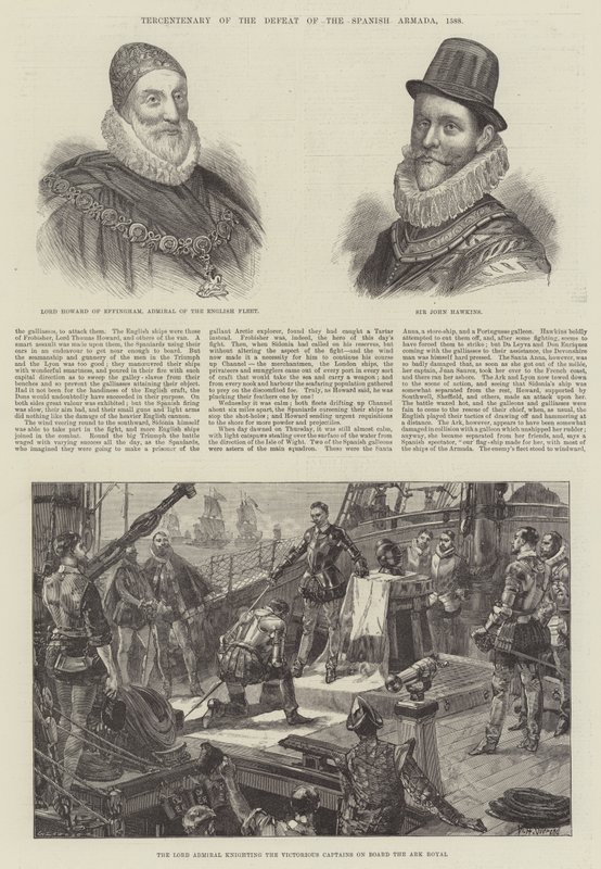 Trehundreårsdagen for nederlaget til den spanske armadaen, 1588 av William Heysham Overend