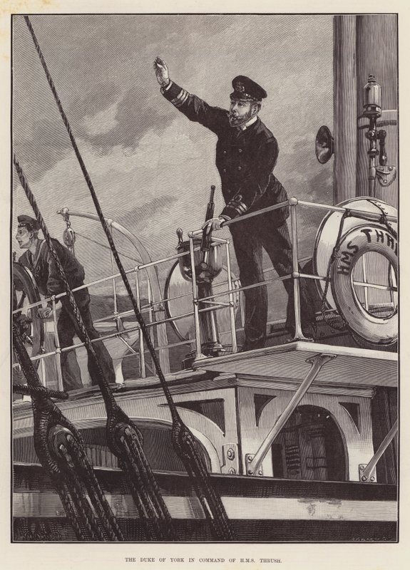 Hertugen av York i kommando av HMS Thrush av William Heysham Overend