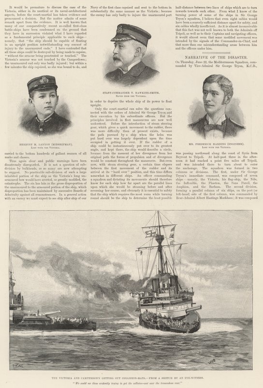 Tapet av HMS Victoria av William Heysham Overend