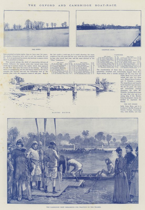 Oxford og Cambridge Boat-Race av William Heysham Overend