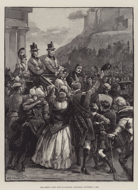 Dronningens første besøk i Skottland, Edinburgh, 3. september 1842 av William Heysham Overend