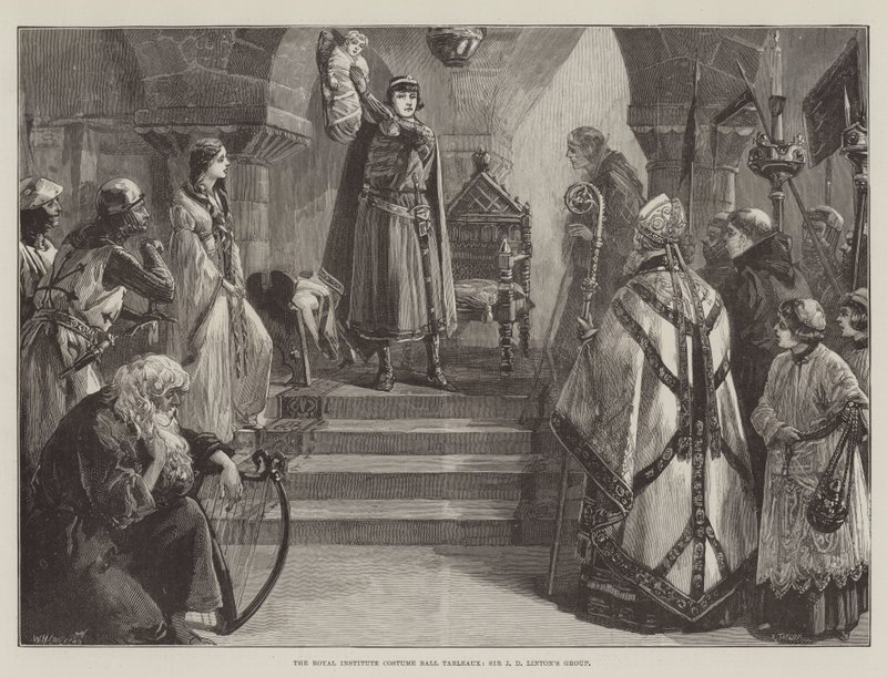The Royal Institute Costume Ball Tableaux, Sir JD Lintons gruppe av William Heysham Overend