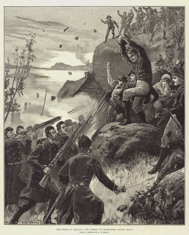 Staten i Irland, Affray ved Belmullet, County Mayo av William Heysham Overend
