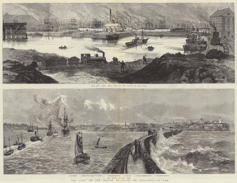Prinsen av Wales besøk i Newcastle-on-Tyne av William Heysham Overend