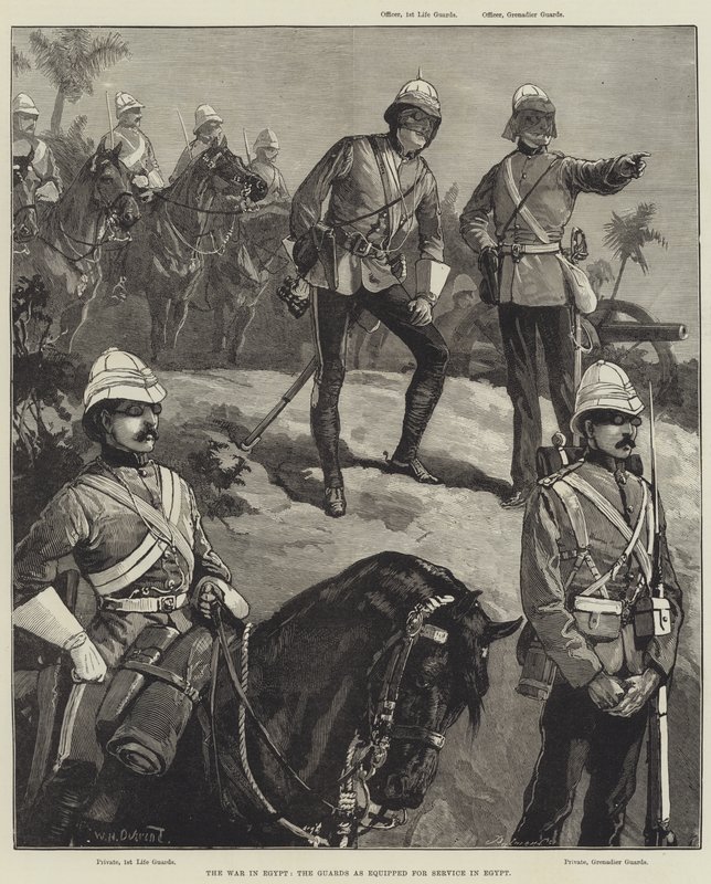 Krigen i Egypt, vaktene som utstyrt for tjeneste i Egypt av William Heysham Overend