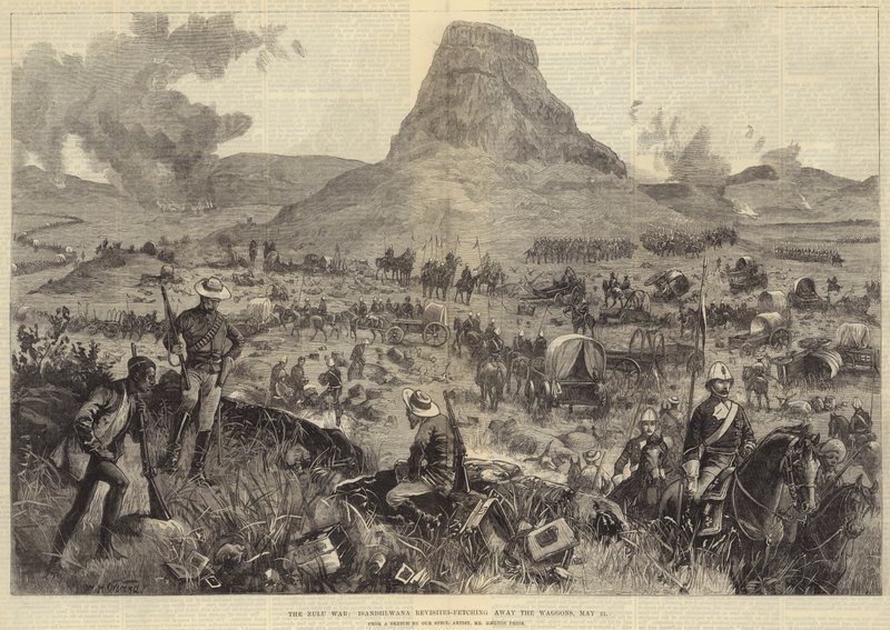 Zulu-krigen, Isandhlwana besøkte igjen, og hentet vognene, 21. mai av William Heysham Overend