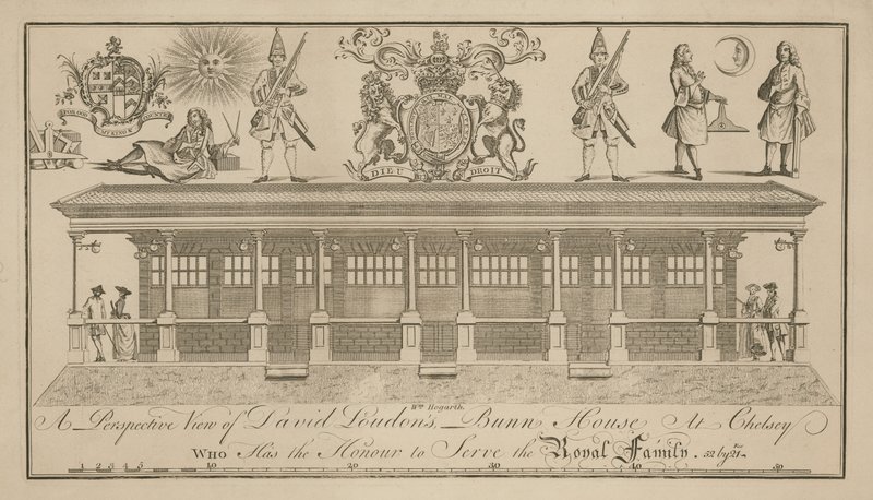 Et perspektivbilde av David Loudons Bunn House av William Hogarth