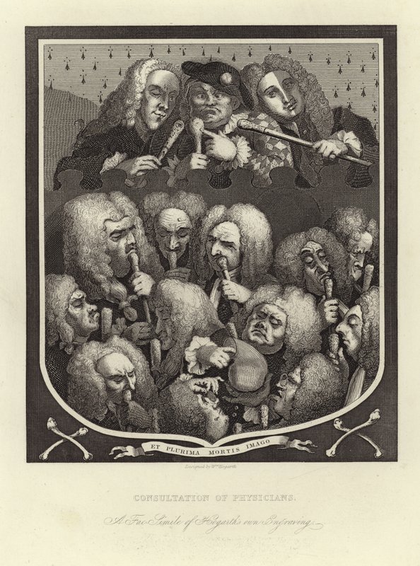 Konsultasjon av leger av William Hogarth