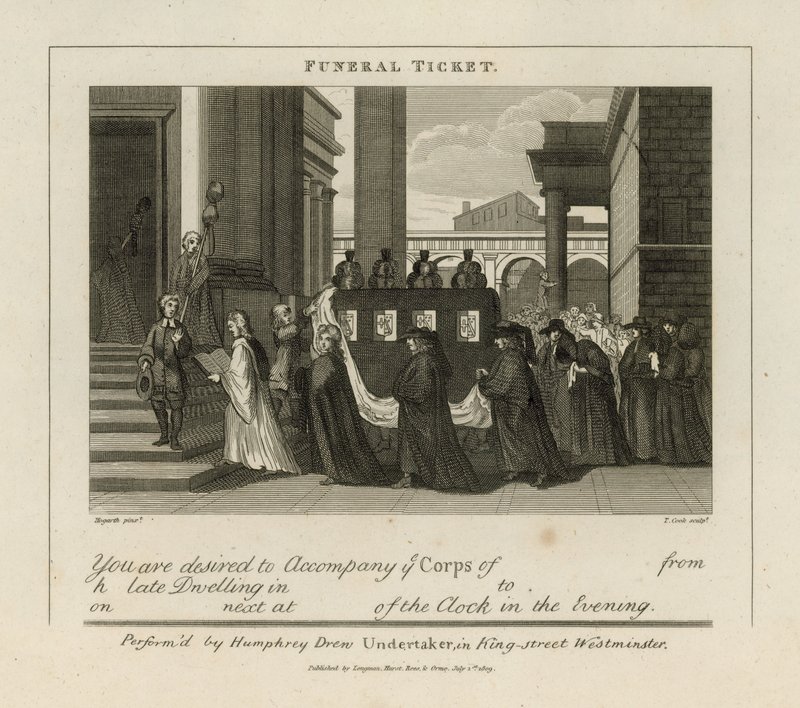 Begravelsesbillett av William Hogarth