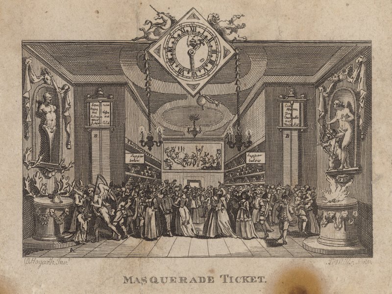 Maskeradebillett av William Hogarth