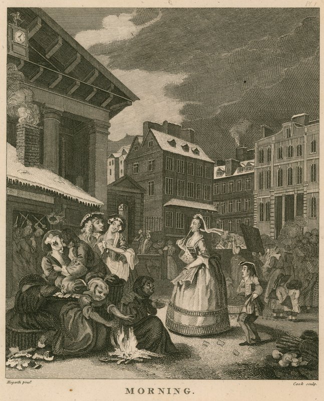 Morgen i Covent Garden, London av William Hogarth
