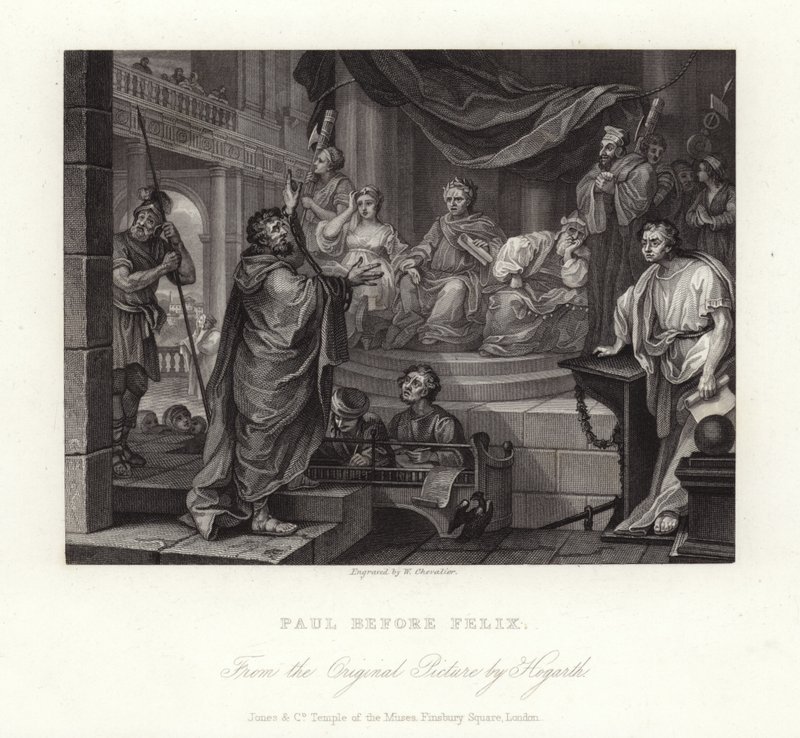 Paul før Felix av William Hogarth