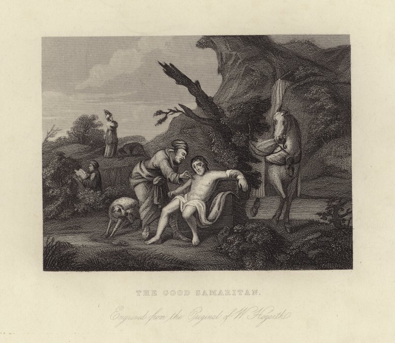 Den barmhjertige samaritan av William Hogarth