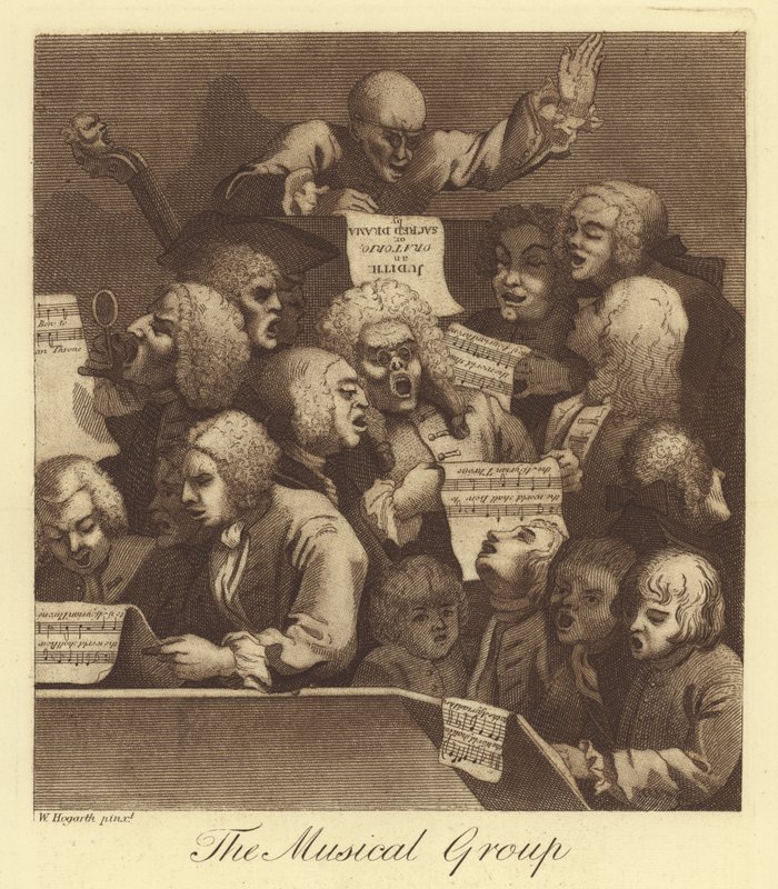 Musikalgruppen av William Hogarth