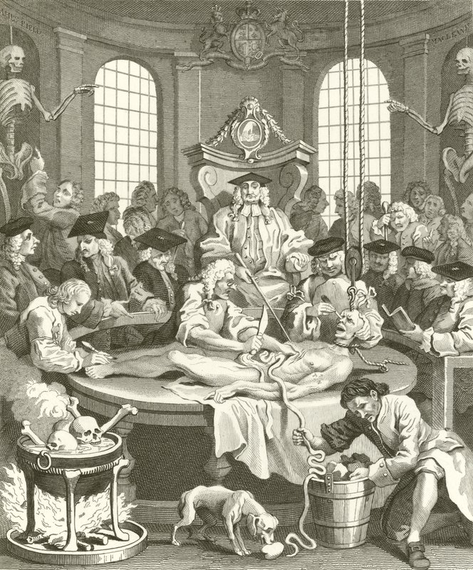 De fire stadiene av grusomhet av William Hogarth