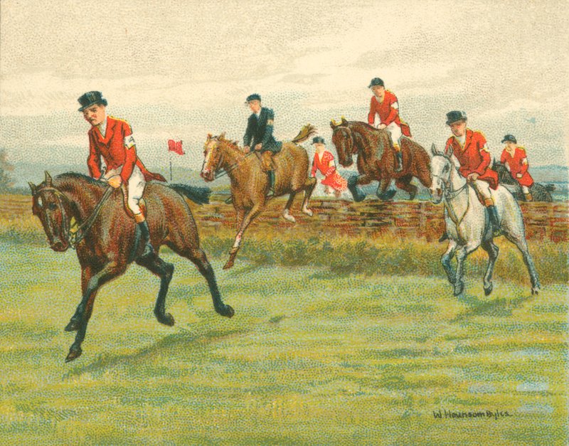 Races Historiske og Moderne, Point-to-Point Races (chromolitho) av William Hounsom Byles