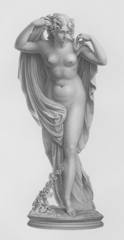 Euphrosyne, gravert av W Roffe fra statuen av Sir R Westmacott, RA (gravering) av William John Roffe