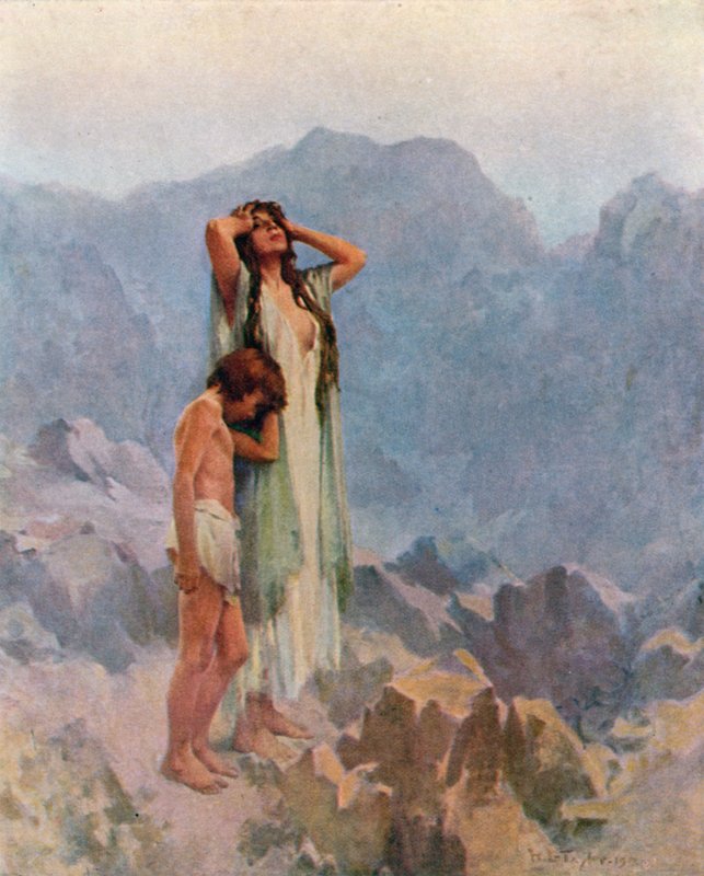 Hagar og Ismael i villmarken av William Ladd Taylor