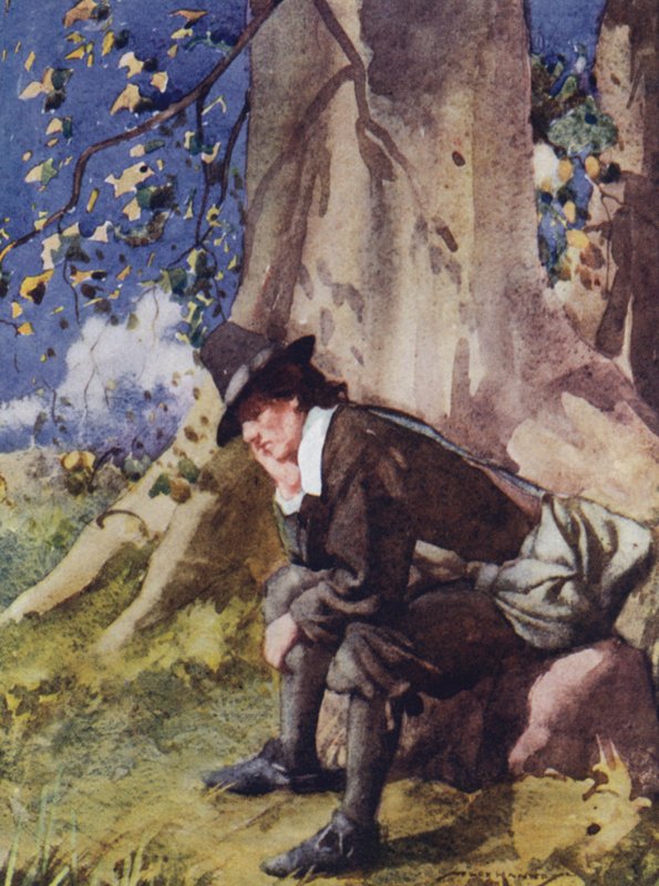 Illustrasjon for The Compleat Angler av Izaak Walton (litho-farge) av William Lee Hankey